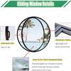 Rotatable Aluminum Casement Window, Ventilation Window, 100 cm, White/Transparent view 2
