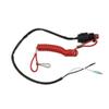 ZYNCUE Outboard Motor Kill Switch with Safety Lanyard, Key Cord, Engine Shutoff, Boat for Boats, Black Wire, Direct Ground, 27.9 x 55.2 cm, Manual Shift Knob, Transom view 1