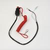 ZYNCUE Outboard Motor Kill Switch with Safety Lanyard, Key Cord, Engine Shutoff, Boat for Boats, Black Wire, Direct Ground, 27.9 x 55.2 cm, Manual Shift Knob, Transom view 3