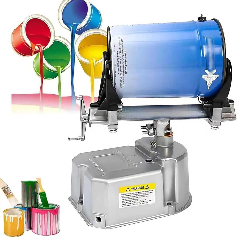 Air-Powered Paint Mixer, 1–5 L, Adjustable Clamp, 30° Oscillation
