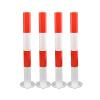 High-Visibility Metal Safety Bollard with Reflective Stripes view 1