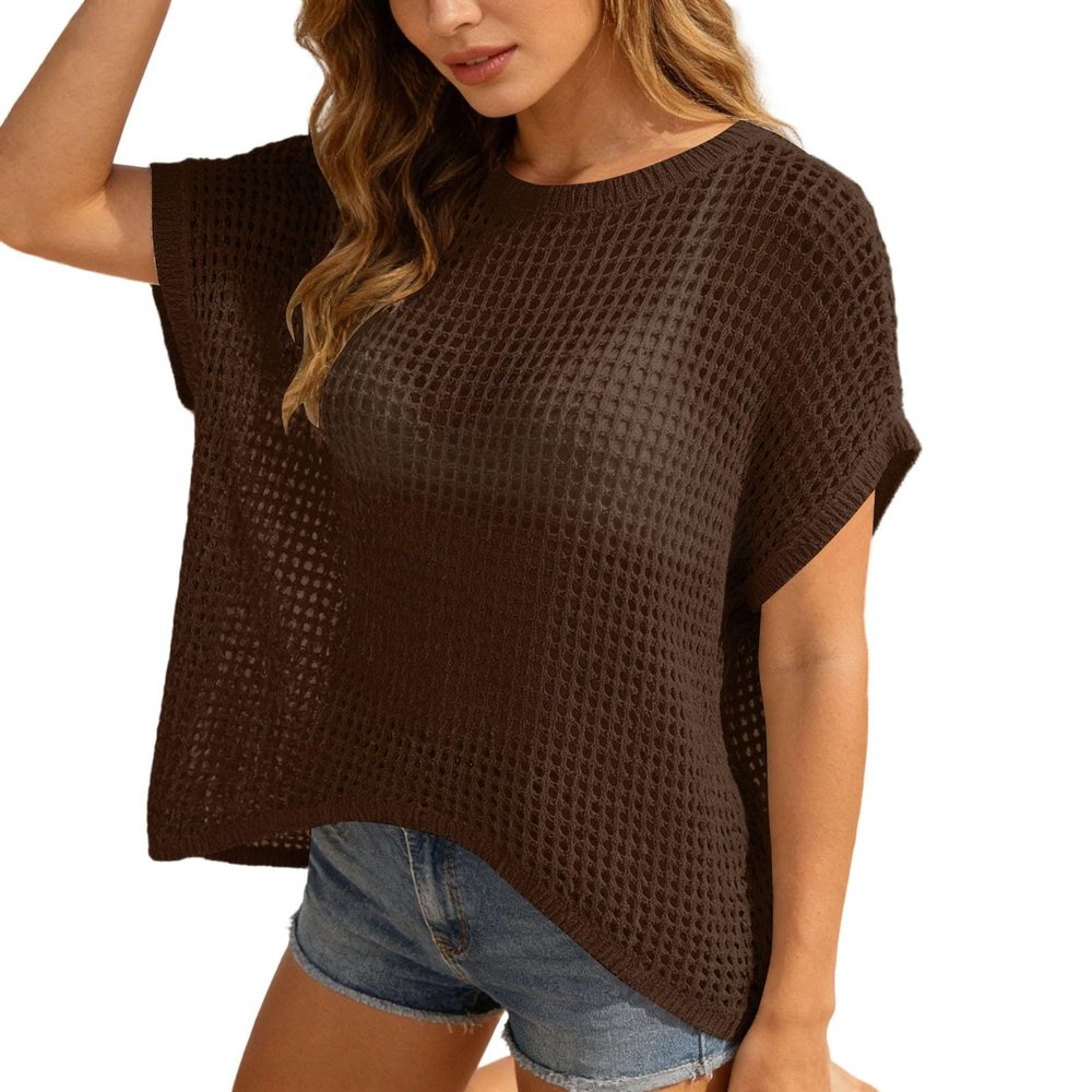 WILDPARTY Women's 80s/90s Neon Mesh Top, Off-Shoulder Costume Shirt
