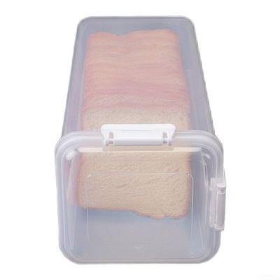 Airtight Bread Box with Drawer, Silicone Seal, Dishwasher-Safe, White