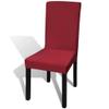 WDSAYREH 6-Pack Stretch Chair Covers, Bordeaux, Fits Chairs up to 55 cm High view 1