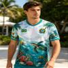 Brazil Soccer T-Shirt 2026 Men's/Women's Jersey with 3D Flag Print view 3