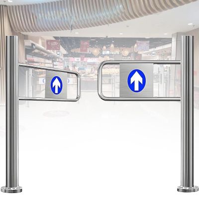 IndustrialSwing Gate, Metal Entrance Gate for Warehouses, Stores, and Shopping Centers, 1 m Wide