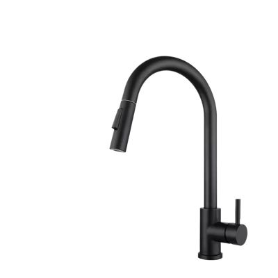 Kitchen Faucet with Pull-Out Function, Brushed Nickel Stainless Steel, Black, Mixer Faucet for Sink (WHITE)