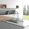 Kitchen Faucet with Pull-Out Function, Brushed Nickel Stainless Steel, Black, Mixer Faucet for Sink (WHITE) view 3
