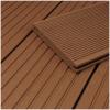 HORI WPC Patio Decking Complete Set, Solid BPC Boards with Substructure and Clips view 1