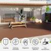 HORI WPC Patio Decking Complete Set, Solid BPC Boards with Substructure and Clips view 3