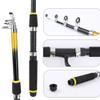 NiuLumea Short Fishing Rod and Reel Set, Portable FRP Rod with 5.2:1 Reel, Fishing Line and Accessories, Black view 2