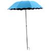 Tapallmy Plant Umbrella, Foldable Travel Umbrella with UV Protection, Height-Adjustable with Ground Spike, Ideal for Garden, Fishing and Beach, Blue view 1