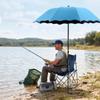 Tapallmy Plant Umbrella, Foldable Travel Umbrella with UV Protection, Height-Adjustable with Ground Spike, Ideal for Garden, Fishing and Beach, Blue view 3