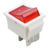 KiraKira Illuminated Rocker Switch, Red On/Off, DPST, 20 A 125 V / 16 A 240 V, 4-Pin, Panel Mount view 3