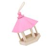 Cryfokt Wooden Birdhouse with Roof, Durable Design, Hanging Outdoor House, for the Garden, 1 Unit (PINK) view 1