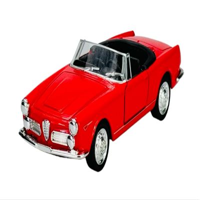Welly Model Car Compatible with Alfa Romeo Spider 2600 Red Convertible 1961–1969, approx. 1:34–1:39 Scale