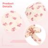 Tressify 6-Pack Women's Bouffant Caps, Red Cherry Blossom, Cotton, Adjustable Tie view 2