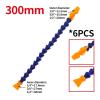 6-Piece Flexible Plastic Coolant Hose Set, 1/4, 3/8, 1/2 in, 300/400/500 mm, Flat/Round Nozzles for CNC Mills and Lathes (300 mm Flat Nozzle, 1/2 in) view 2