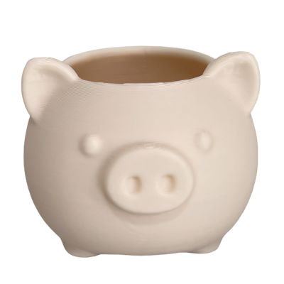 Nordic-Style Cartoon Pig-Shaped Small Planter