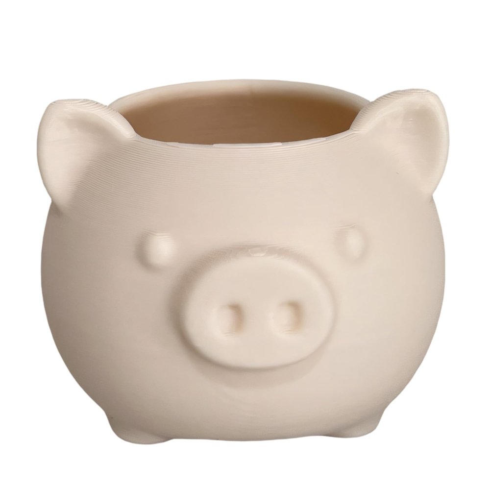 Nordic-Style Cartoon Pig-Shaped Small Planter