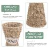 JEWEDECO Retro-Textur-Blumenkorb, 30 cm, braunes Pflanzgefäß view 3