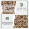 JEWEDECO Retro-Textur-Blumenkorb, 30 cm, braunes Pflanzgefäß view 4