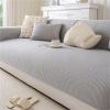 Cooling Sofa Mat, Non-Slip Silicone Backing, Breathable, Washable (Gray, 70 × 210 cm) view 1