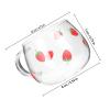Strawberry Glass Drinking Cups, 400 ml, Transparent Red, 2-Piece Set for Christmas Parties view 2