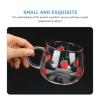 Strawberry Glass Drinking Cups, 400 ml, Transparent Red, 2-Piece Set for Christmas Parties view 3