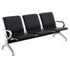 Yqyc 3-Seat Reception Bench with Armrests and Upholstery, Metal Frame, for Offices & Salons, Supports up to 600 kg, 175 x 78 x 66 cm view 1