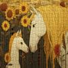 3000-Piece Adult Jigsaw Puzzle, Horses and Sunflowers, Challenging Family Game, R2KH-558 view 1