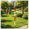 Aluminum Surveying Rod with Removable Centering Rod, 28 mm Thick, Highly Visible 20 cm Markings, Screw Connection, Oxford Fabric Storage Bag (3 view 1