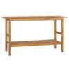 HETFTJN Double Vanity with 2 Solid Teak and Marble Sinks, 132 x 45 x 75 cm, Black view 4