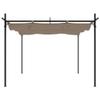 HETFTJN Taupe Pergola with Retractable Roof, 295 x 292 x 230 cm view 3