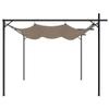 HETFTJN Taupe Pergola with Retractable Roof, 295 x 292 x 230 cm view 4