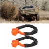 Bediffer Soft Shackle Recovery Rope, High Tensile Strength, Lightweight, for Boating, Camping and Climbing, 2 x 8 mm, Portable, UV-Resistant, Orange view 2
