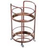 Elegant 2-Tier Round Wedding Serving Cart with Wheels view 1