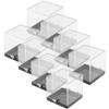 HOODANCOS Square Transparent Display Boxes, Lightweight Plastic Storage Boxes, 8-Pack, for Minerals and Insects, Tabletop and Desktop view 1