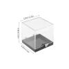 HOODANCOS Square Transparent Display Boxes, Lightweight Plastic Storage Boxes, 8-Pack, for Minerals and Insects, Tabletop and Desktop view 2