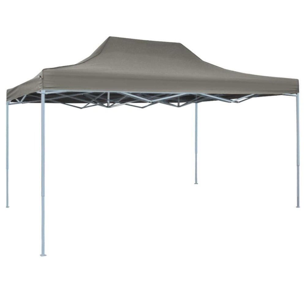 sephironlbb 3 x 4.5 m Pop-Up Canopy, Anthracite, Steel Frame, Waterproof and UV-Resistant, with Sidewalls and Ground Stakes