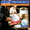 SHENGQION Professional Ice Crusher, 480 W, 1,400 RPM, Automatic Snow Cone Machine with Smart Anti-Jam Technology, 6 kg Bucket view 3