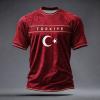 Turkey 2026 Men's Soccer Fan Shirt, Flag Print, Red, M view 2