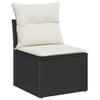 sephironlbb 6-Piece Black Poly Rattan Outdoor Lounge Sofa Set with Cushions view 4
