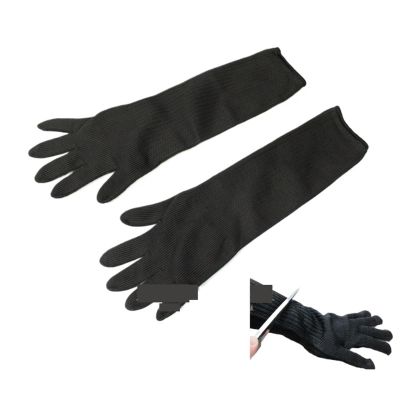 1 Pair of Black Cut-Resistant Work Gloves