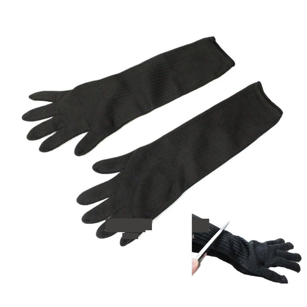 1 Pair of Black Cut-Resistant Work Gloves