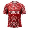 2026 Turkey Graphic T-Shirt, Crew Neck, Short Sleeve, Red, 4XL view 1