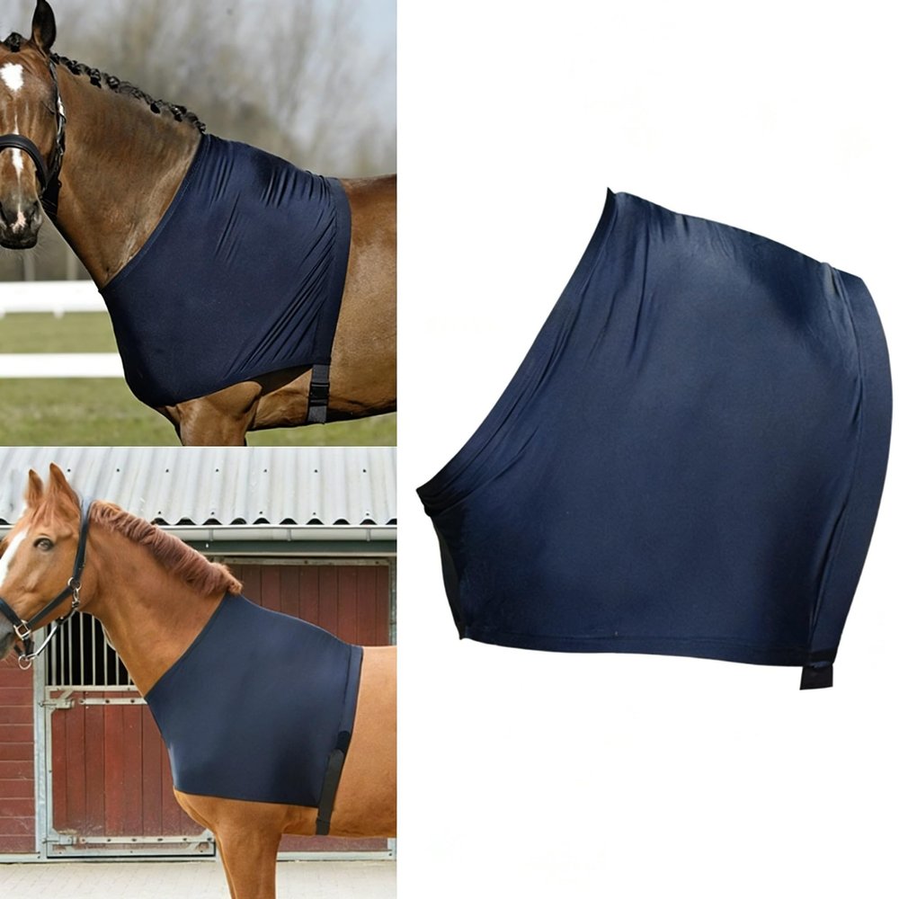 Kivivaka Horse Shoulder Protection Vest, Stretch Spandex Chest Protector, Black, M