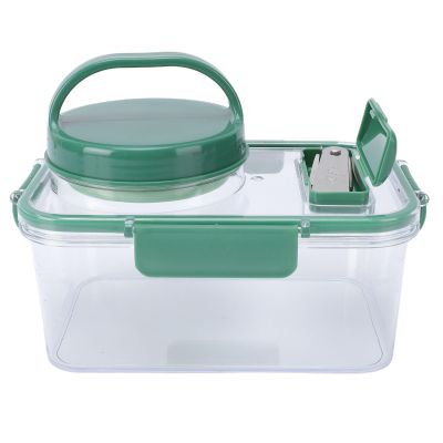 Bonbela Salad Container with Fork, 4 Compartments