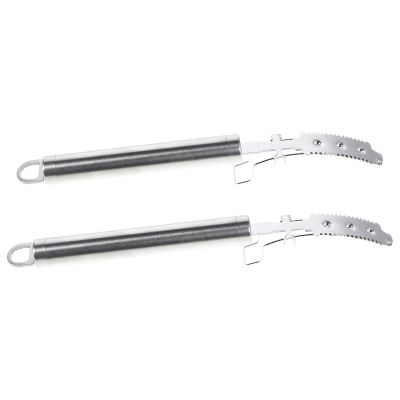 DINHEAROM Stainless Steel Pig Hair Scrapers, 2-Piece Set with Precision Blades