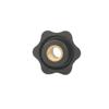 5-Piece M4 M5 M6 M8 M10 M12 Plum Hand-Tightening Knurled Nuts, Black, Perforated (M6 25) view 1